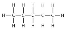 Структурные формулы пентана C5H12