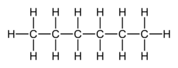 Структурные формулы гексана C6H14