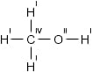 Полная структурная формула метилового спирта CH3OH