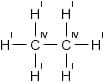 Полная структурная формула этана C2H6