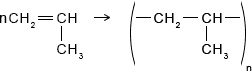 Уравнение реакции полимеризации пропилена