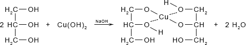 качественная реакция на глицерин с гидроксидом меди (II)