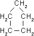 Структурная формула циклопентана C5H10